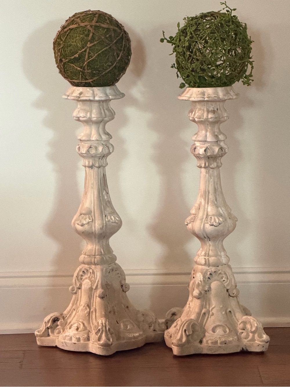 Ornate Candlestick Pair 22x8 Large